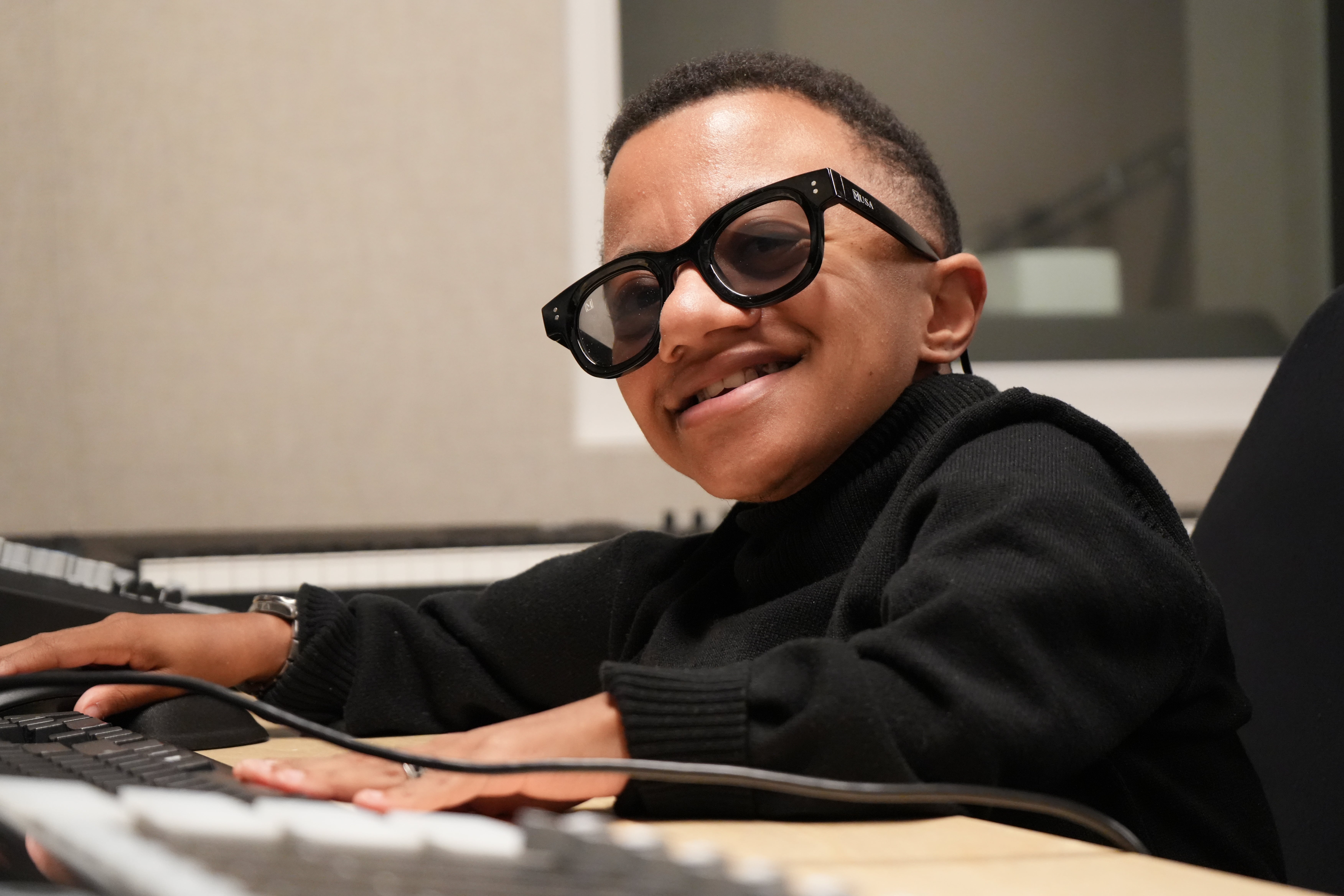 Mini Producer in the studio